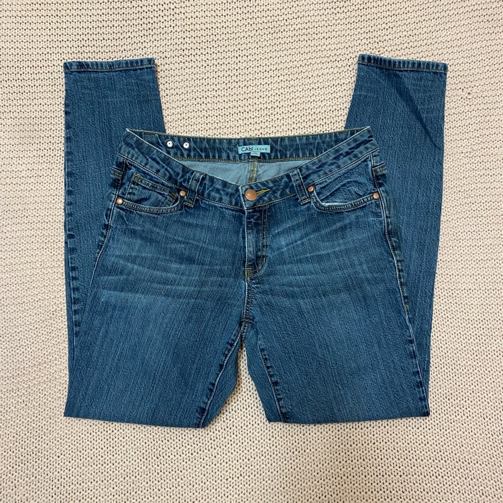 ✰ cabi low waisted skinny blue jeans ✰
